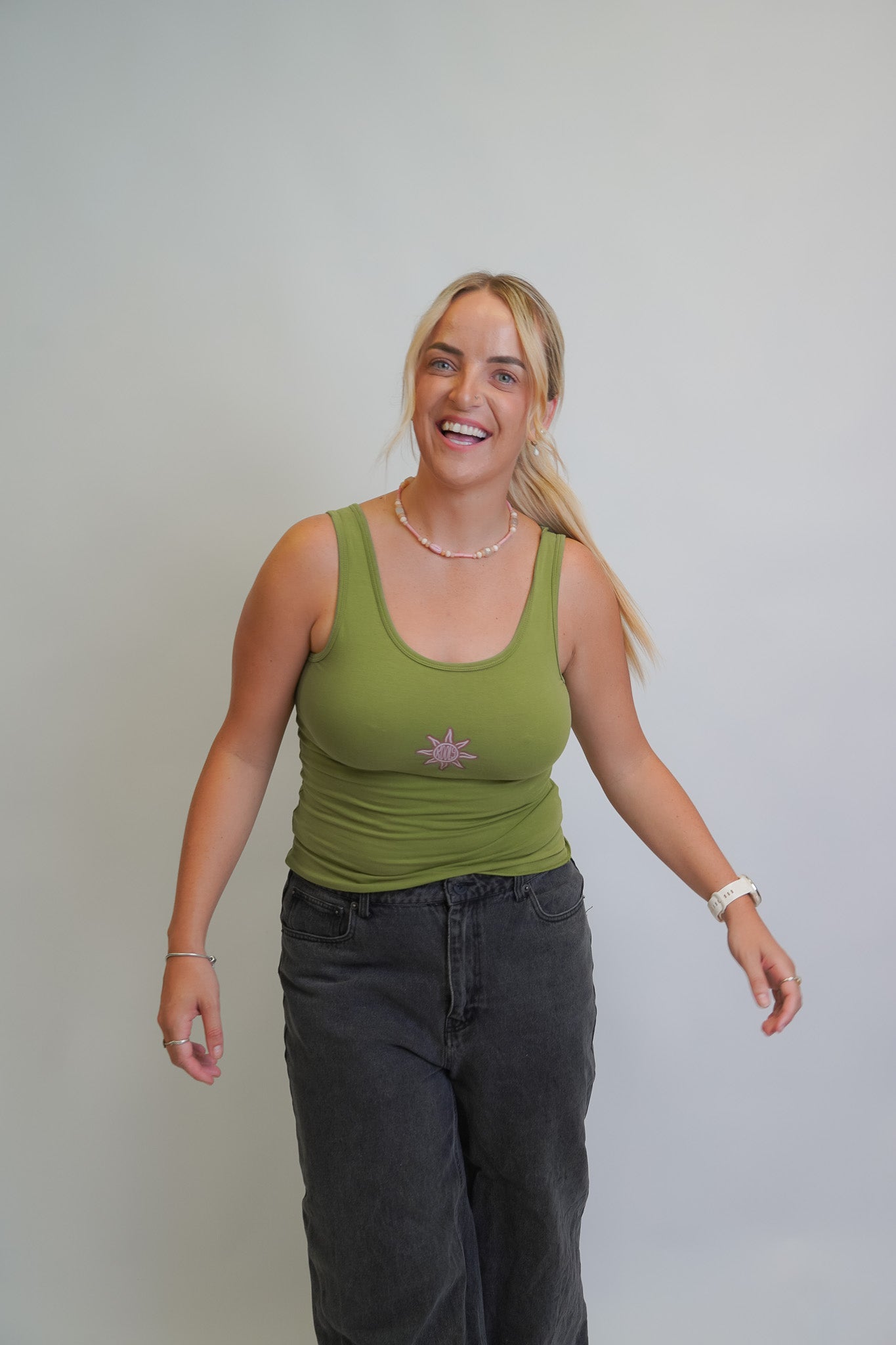 SUNNY STAPLE SINGLET GREEN